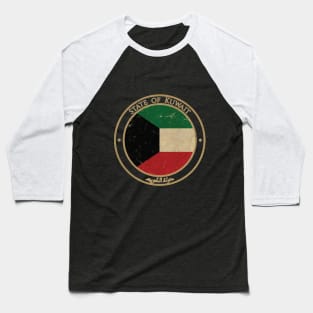 Vintage State of Kuwait Asia Asian Flag Baseball T-Shirt